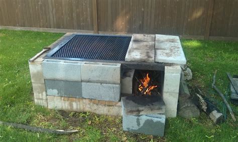 concrete block grill plans